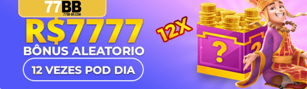 Bônus aleatório de até R$7.777 disponível na 77BB